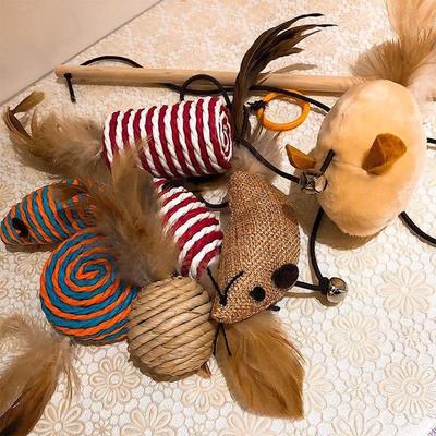 Pets Toys Mouse Shape Balls Foldable Cat Kitten Play Tunnel