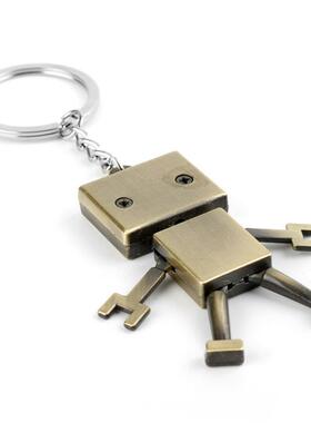 Simple Cartoon Cute Robot Keychn Retro Men and Women Couples