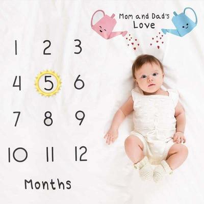 Baby Milestone Blanket Infant Photo Props Background Mats Po