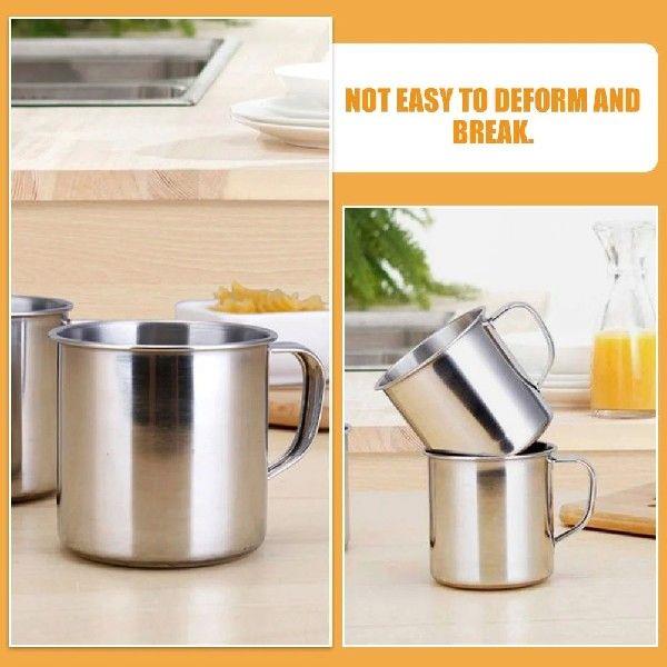 2 Pcs Stainless Steel Water Cup Kindergarten Tumbler Mug