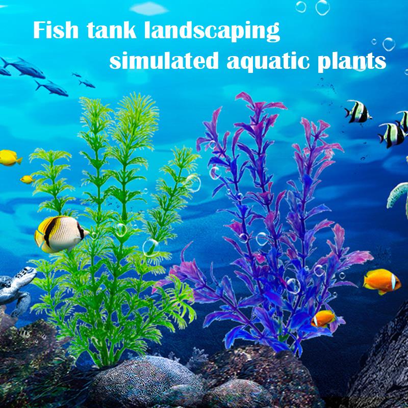 1-5 Simulation Artificial Plants Aquarium Decor Plastic Unde