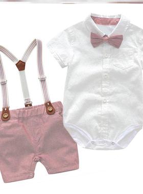 highquality Baby Boy Clothes Summer Gentleman Birthday Suits