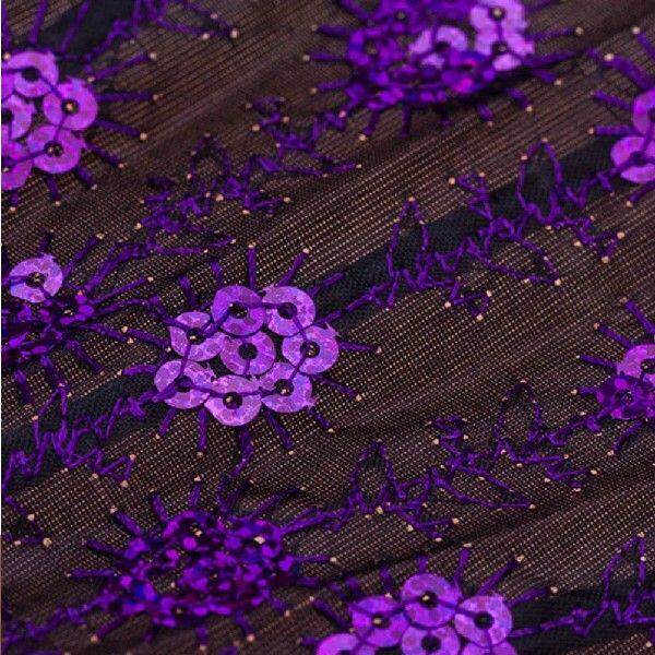 2pcs Dancing Fan Sequined Embroidery Handhled Fan Crafts