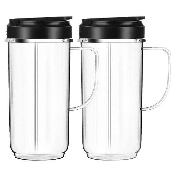Drink Blender Attachments Blender Cups Set with Flip-top
