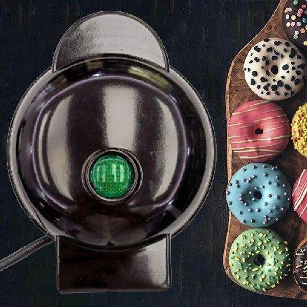 Electric Donut Machine Non-Stick Coated Kitchen Donut Maker