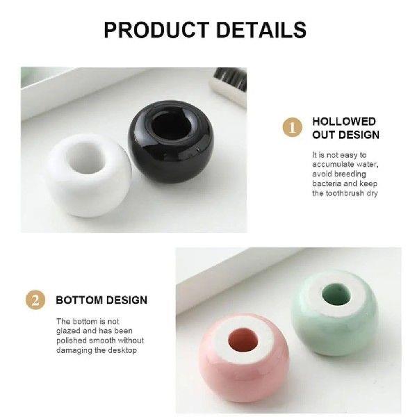 Simple Toothbrush Holder Moisture-proof Thick And Round