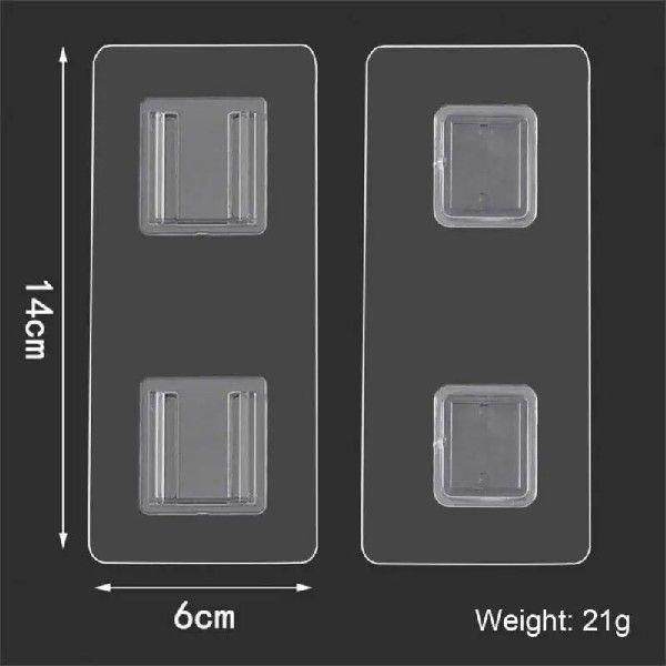 1pcs Double-Sided Hooks Strong Adhesive Transparent