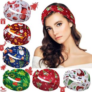 Stretchy Women Headwraps Elastic Ban Christmas Hair Headband