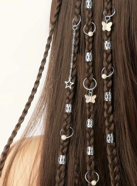 28Pc Hair Braids Cuffs Hair Charms Dreadlock Jewelry Braid J