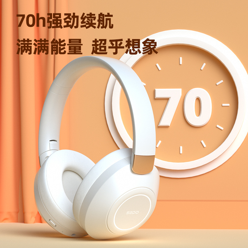 新品ANC主动降噪头戴式蓝牙耳机大电量无线重低音运动游戏耳麦