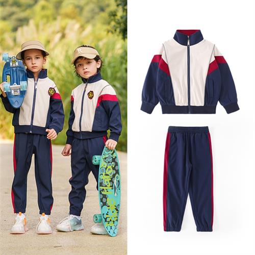 新款校服套装小学生冬季冲锋衣加绒幼儿园服初中班服一四五年级三