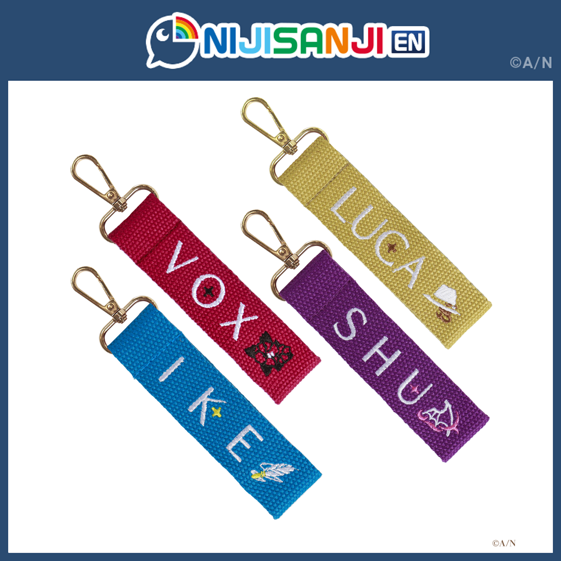 【现货】NIJISANJI【Luxiem Dreamy School Life】名牌钥匙扣