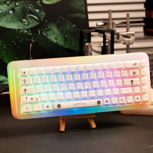womier水晶果冻克罗心键帽磁轴机械键盘侧刻PC加厚MDA魔导士ACE68