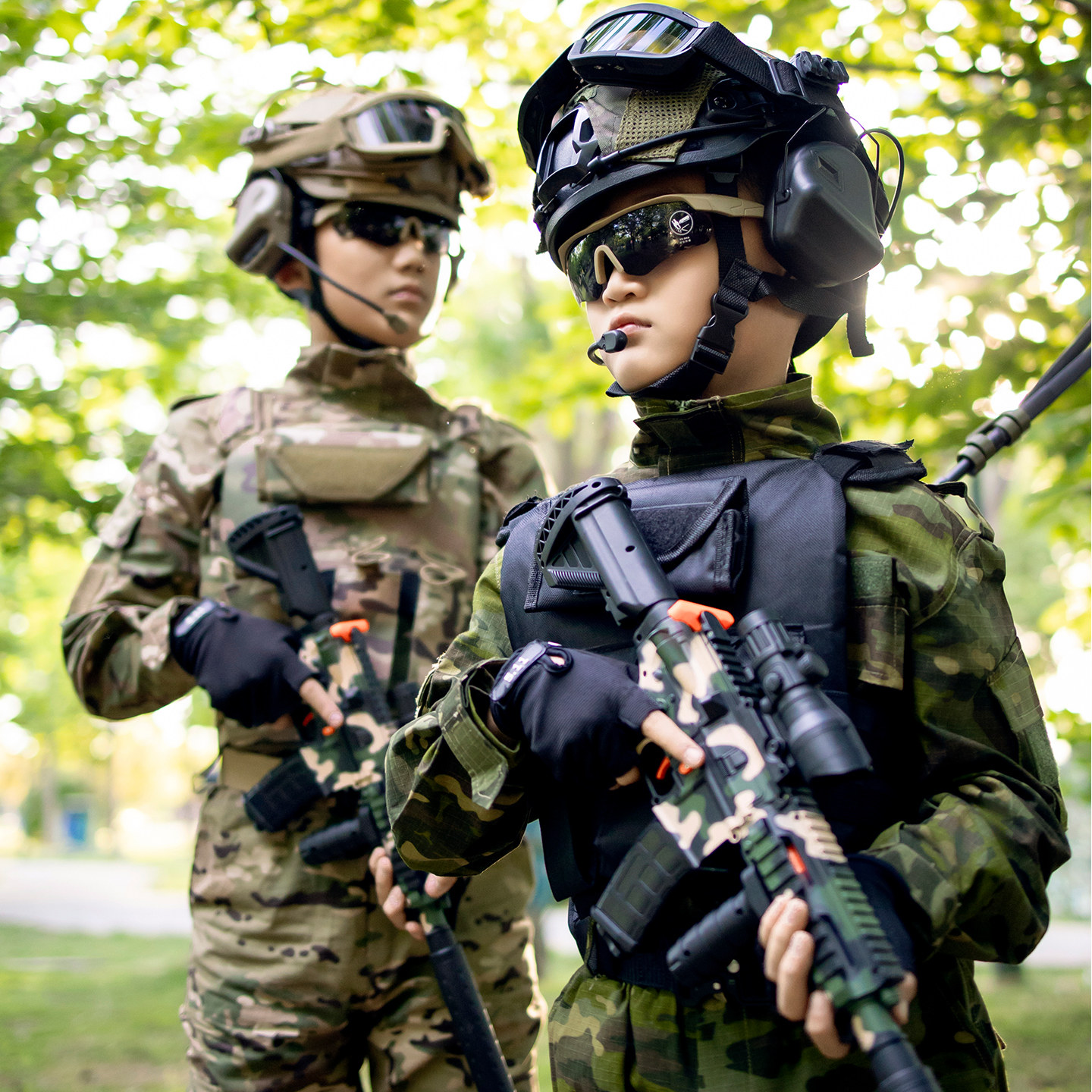 特种兵迷彩服套装儿童户外演出服男女童战术训练服耐磨纯棉夏令营