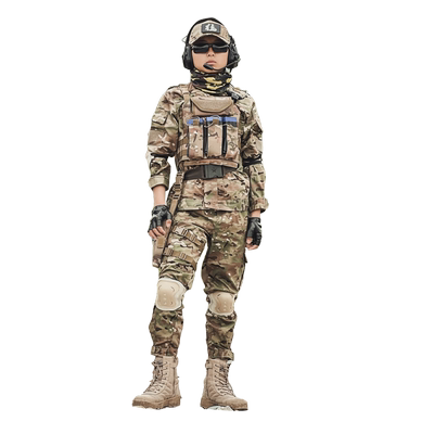 纯棉户外军训儿童迷彩服套装