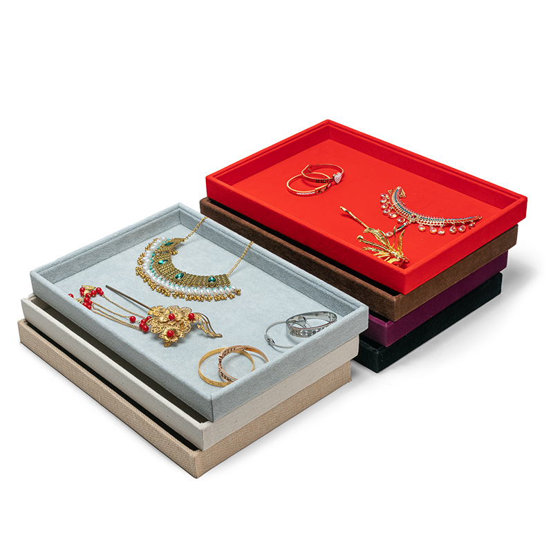 绒布首饰托盘摆摊珠宝展示道具