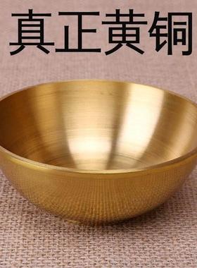 铜碗筷子家用铜器餐具缺铜补铜纯铜饭碗铜体内/勺子金属工艺