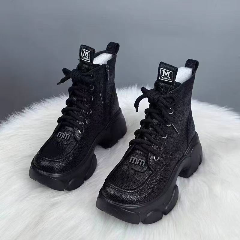 品牌断码真皮雪地靴厚底加绒棉靴
