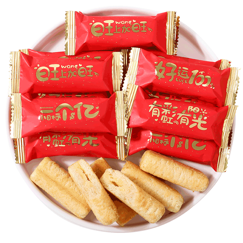 咸蛋黄味好运米果卷能量棒饼干
