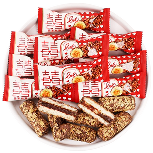 吾家有喜燕麦夹心巧克力棒散装结婚喜糖伴手礼专用小零食糖果批发