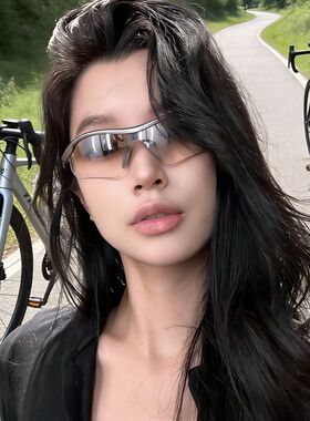 夜骑户外运动骑行太阳眼镜登山Y2K护目防风镜发箍墨镜跑步马拉松