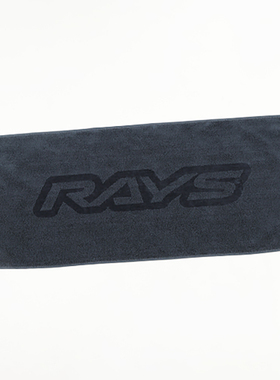 促销RAYS官方改装周边毛巾优质纯棉深灰色简约印花log