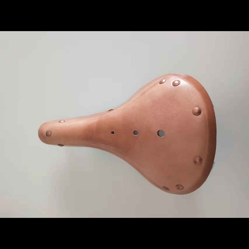 山地自行车车座纯牛皮高档鞍座铜钉圆簧减震舒适透气坐垫