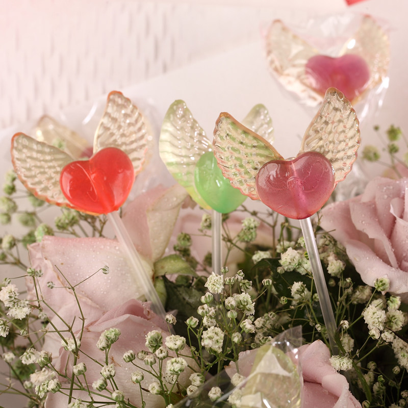 520爱心棒棒糖果礼物高颜值创意网红六一儿童可爱长棒花束礼品