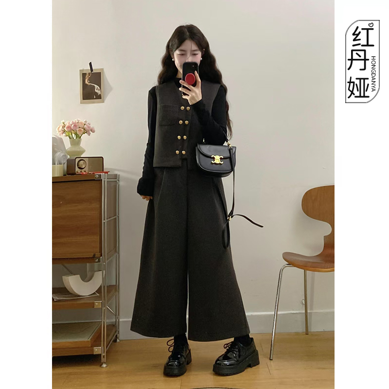 巨好看小香风套装女秋冬