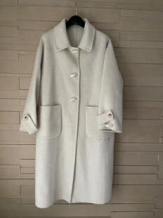 双面羊毛大衣宽松毛呢外套中长反季 拍编号对应衣服 长毛短毛款