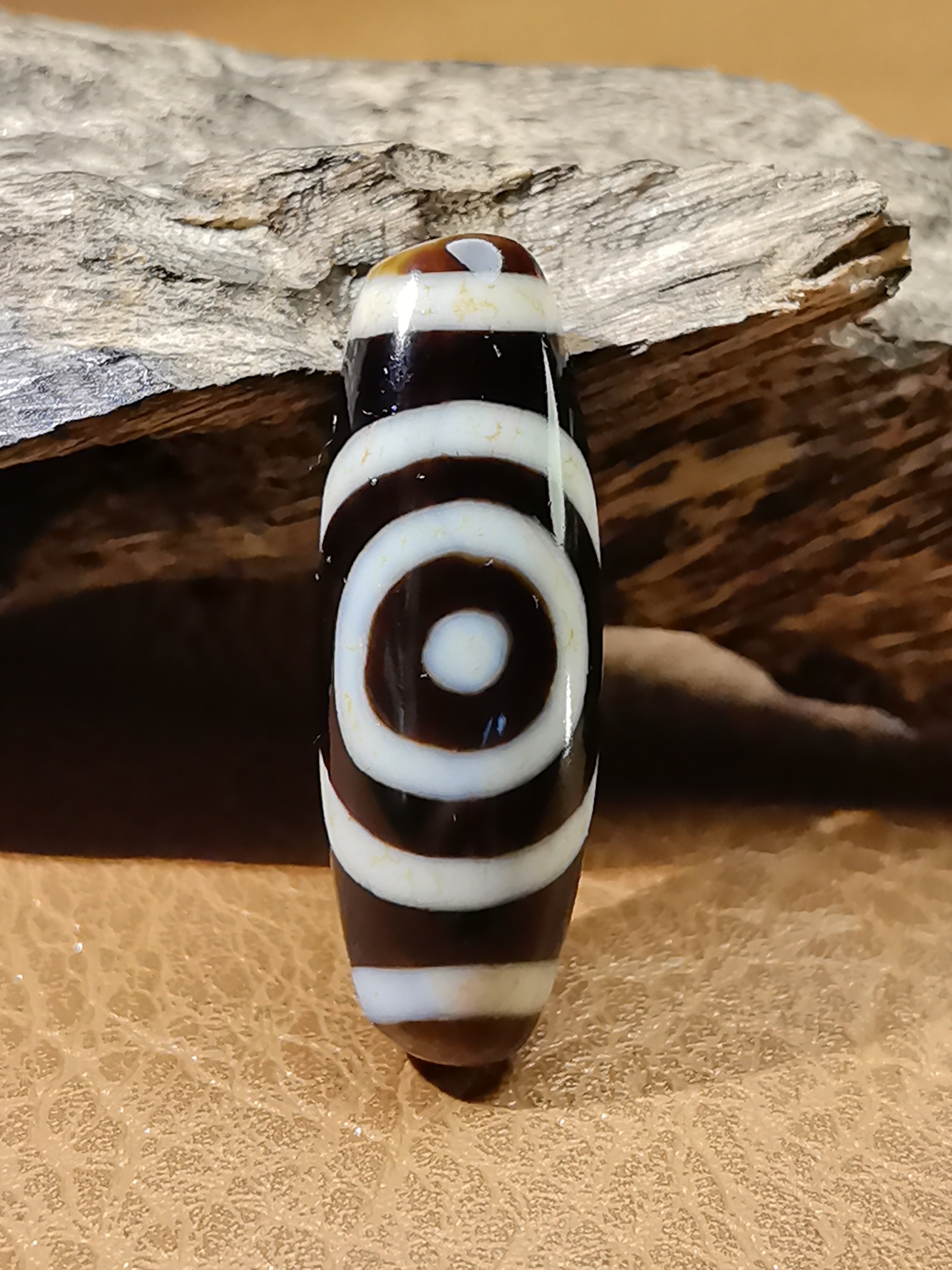 星辰莲花二眼天珠藏传九眼石页岩玉髓玛瑙真品饱满漂亮