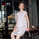 100%桑蚕丝睡裙春秋卡通重磅丝绸家居服 美标6A级真丝睡衣女夏短袖