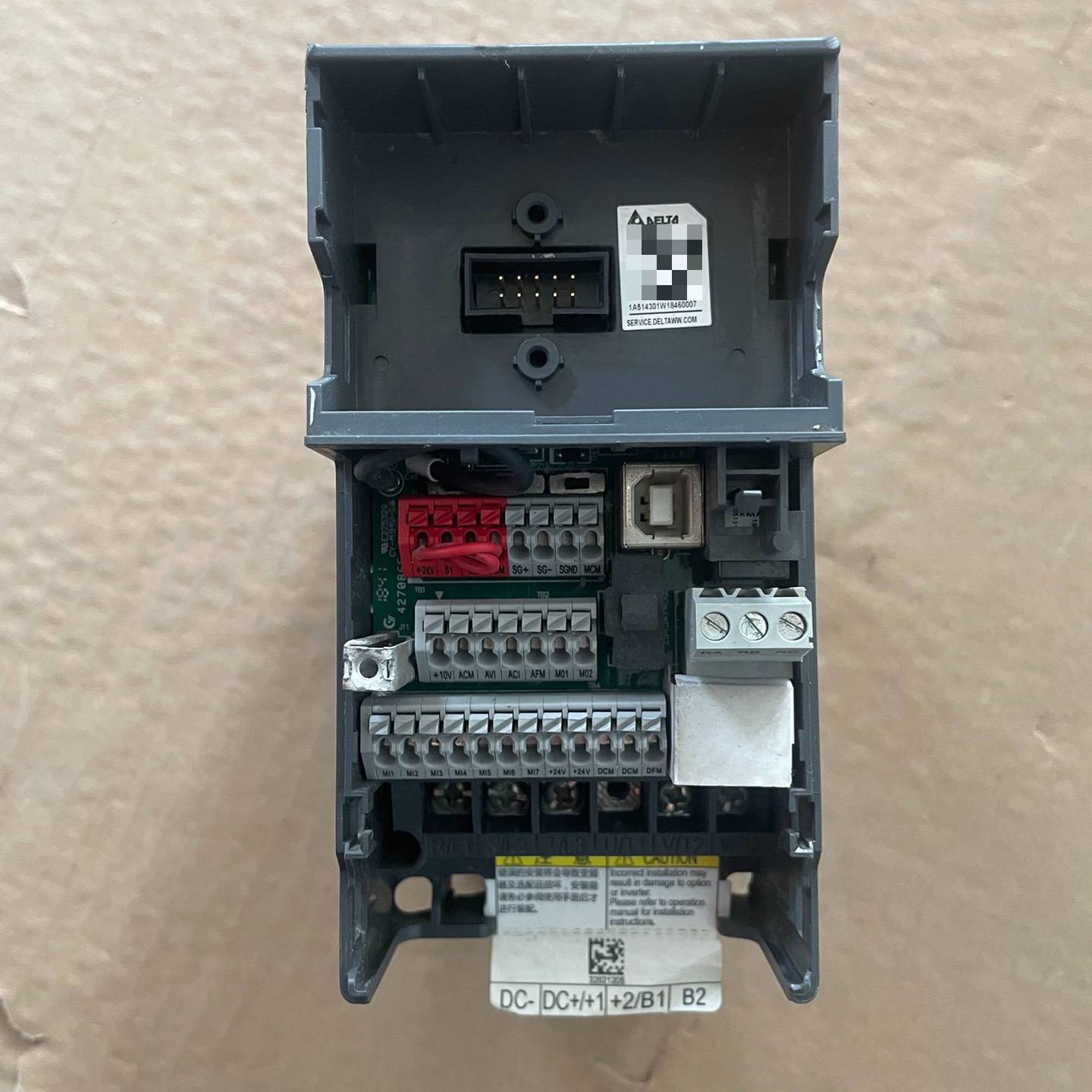 [议价]台达变频器380V0.4KW，型号:VFD1A5MS43AN