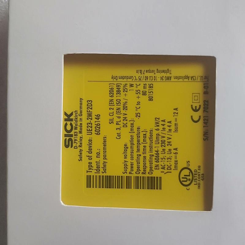 [议价]西克安全继电器UE23-2MF2D3订货号，6026