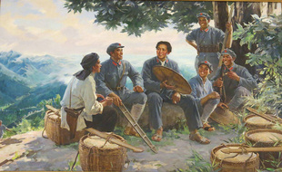 革命油画 红色革命装饰画 秋收起义 井冈山装饰画 人物