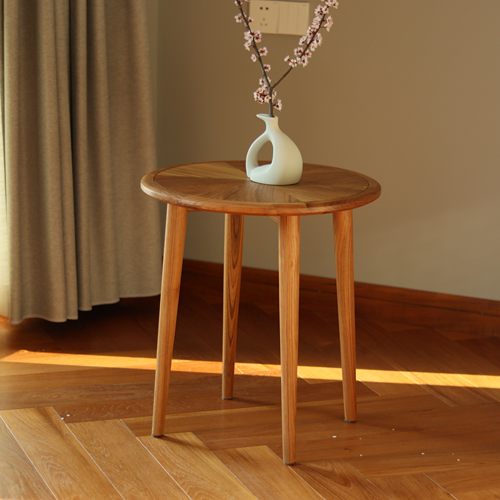 其它小圆桌原木缅甸柚木