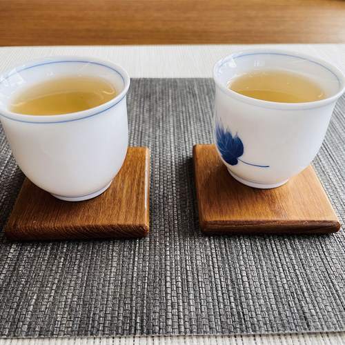 实木日式隔热杯垫方形