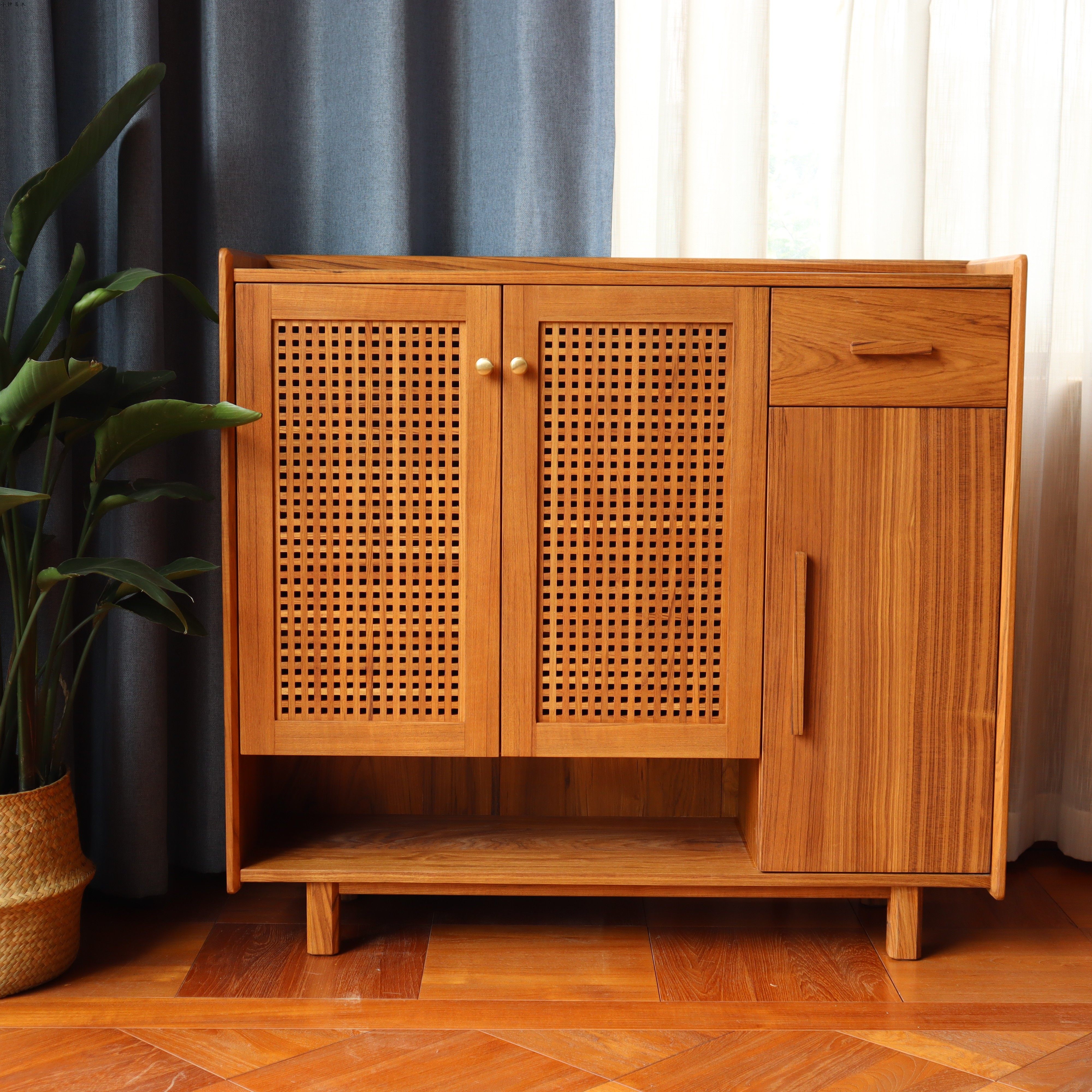 小钟 藤语鞋柜 缅甸柚木实木 家用玄关柜原木风储物鞋架 入户门,住宅家具,鞋柜,淘宝优惠券,粉丝福利购,淘宝优惠卷