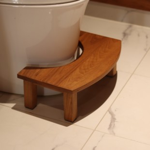 小钟 安心凳缅甸柚木实木马桶脚凳垫脚凳实木防滑儿童防霉卫生间