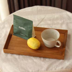 小钟名木 缅甸柚木实木果盘茶盘木托盘长方形原木榫卯客厅收纳盘