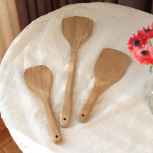 小钟名木 缅甸柚木整木锅铲饭勺家用木质手作无漆无蜡无胶防霉