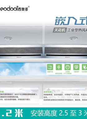 西奥多嵌入式冷暖天花机1.2米RM-1212CS-3D/Y电热风幕机380V三相