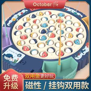 小孩电动钓鱼玩具磁性鱼儿童1一2两3三6岁半宝宝益智力早教女男孩
