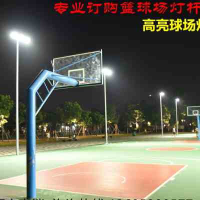 蓝球场照明灯杆6米8室外球场专用灯led足球场户外路灯广场高杆灯