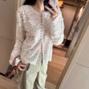 秋季 2025新款 新中式 长袖 DAKUANGA 上衣外套女衬衫 刺绣蕾丝小开衫