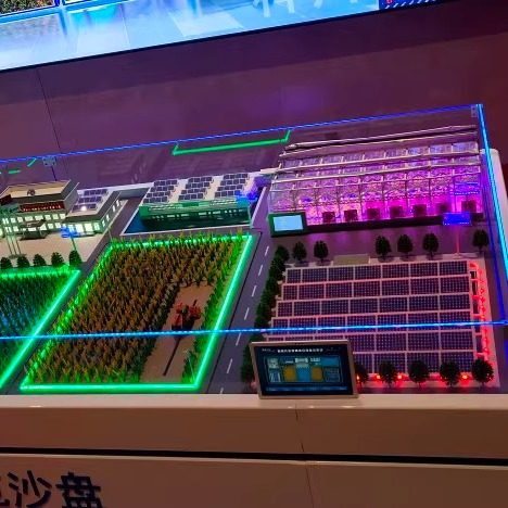 智能农业交通沙盘温室大棚地形地貌房地产规划3D壁挂沙盘模型