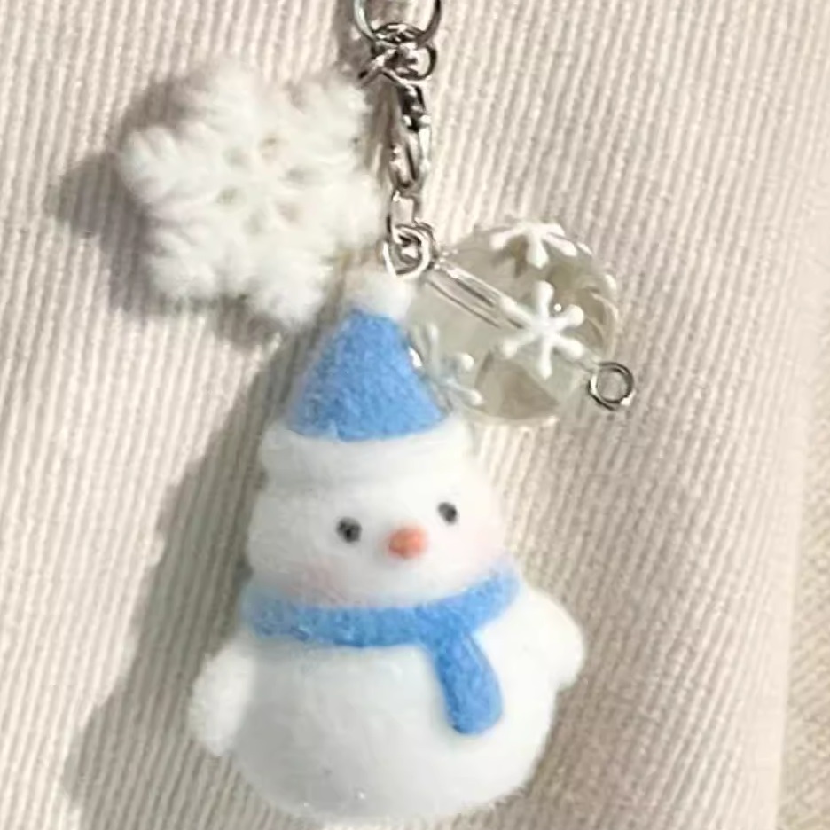 【砂糖小雪宝】雪花小雪人手机链少女心可爱卡册包包挂件钥匙扣
