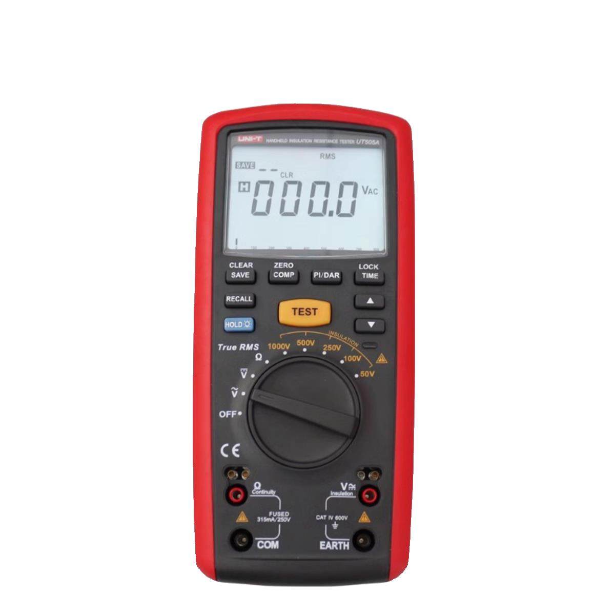 优利德UT505A/UT505B手持式绝缘电阻测试一键式数字摇表万用表