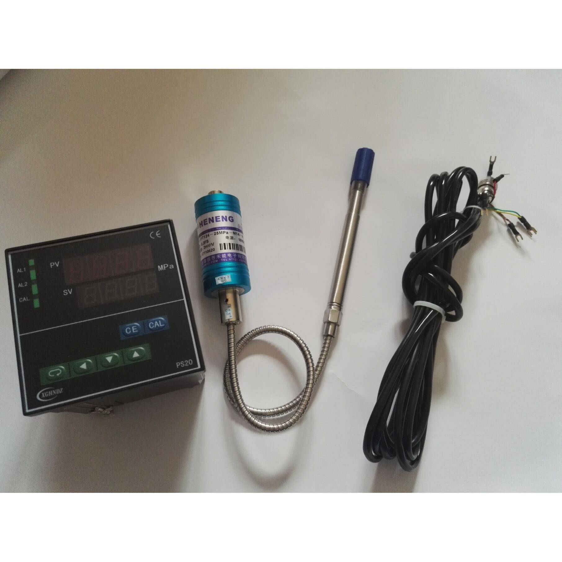 禾能PT124-50MPa-M14x1.5+PS20高温熔体压力传感器配显示仪表