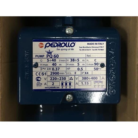 意大利原装佩德罗水泵 pedrollo-PQ60-PQM60机床油泵线切割循环泵